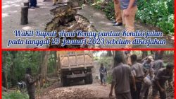 Jalan berlubang Akibat Longsor di Desa Tubuhue Normal Kembali, Armi Konay: Terima Kasih Dinas PUPR