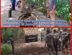 Jalan berlubang Akibat Longsor di Desa Tubuhue Normal Kembali, Armi Konay: Terima Kasih Dinas PUPR