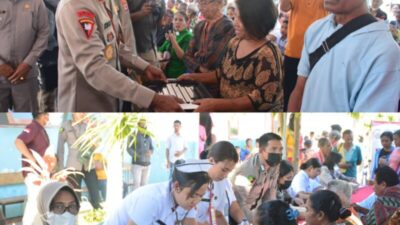 Polda NTT Memberikan Kasih Dalam Kegiatan Bakti Sosial di Kecamatan Sulamu